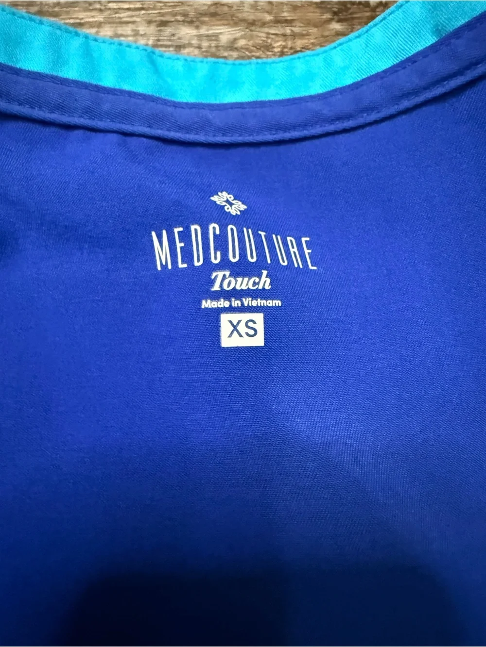 Med Couture Royal Blue Scrub Top and Pants Set